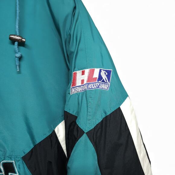 Utah Grizzlies IHL Vintage Starter Hockey Jacket Kangaroo Pouch Zip-Up Adult L - Picture 3 of 10